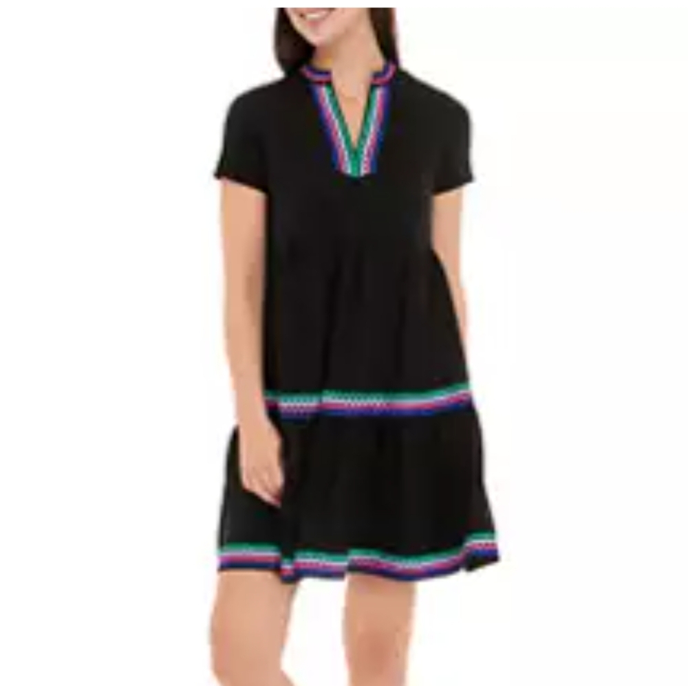 Crown & Ivy BlackTiered Dress Sz.L NWT